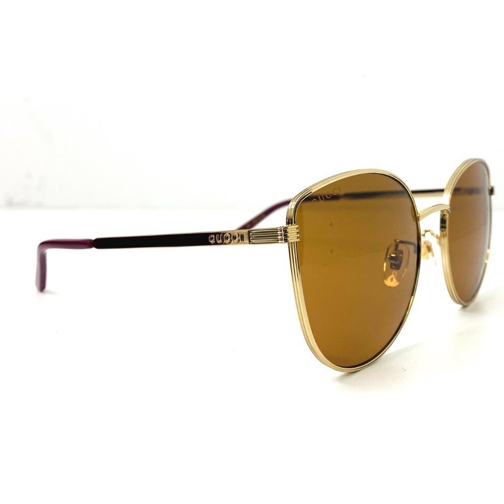 NWT Gucci GG0807SA-002 Gold Oversized 58mm Sunglasses - Picture 5 of 11